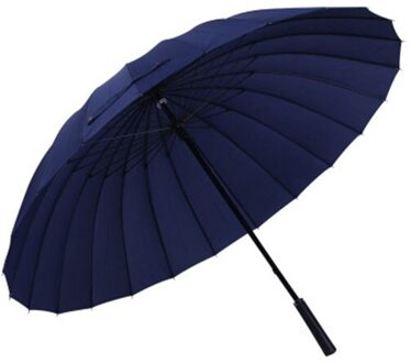 24 Bone Verhogen Paraplu 2-3 Mensen Vrouwelijke Mannelijke Auto Luxe Grote Winddicht Rechte Paraplu Paraplu Corporation Parasol marine blauw