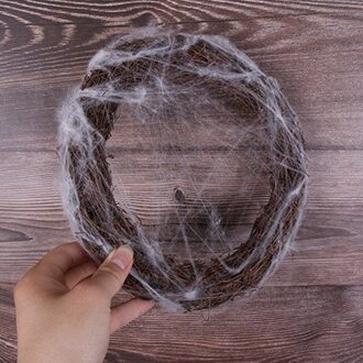 24 Cm Halloween Rotan Krans Met Spinneweb Wit Oranje Spider Web Krans Rotan Deur Decoratie Halloween Party Props Decoratie