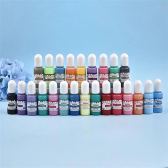 24 Colors Resin Pigment UV Epoxy Silicone Pigment Precision High Concentration Cream Solid Color Pigment for Resin Craft