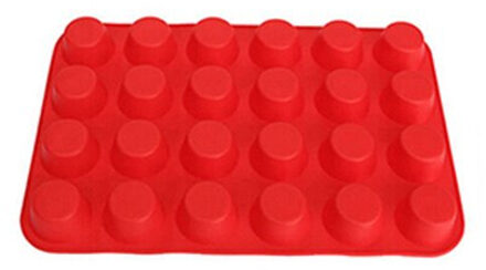 24 Cup Silicone Muffin Mallen Mini Cookies Cupcake Pan Tray Mould Bakvormen Set 33 cm x 22 cm Snoep Voor cake Bakken 4 Kleuren 10160B oranje