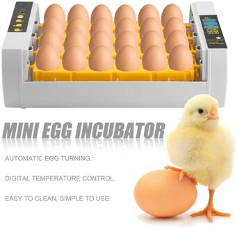 24 Eieren Automatische Ei Draaien Grote Capaciteit Praktische Mini Incubator Voor Kip Gevogelte Kwartel Kalkoen Eieren Thuisgebruik