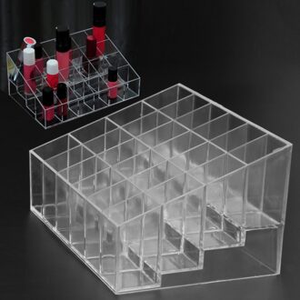 24 Grid Acryl Make Organizer Opbergdoos Cosmetische Box Lipstick Sieraden Box Case Holder Display Stand Make Up Organizer