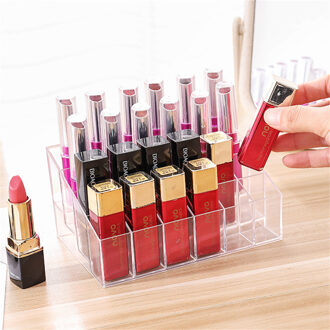 24 Grid Acryl Up Organizer Lipstick Houder Opbergdoos Cosmetische Box Stand Nagellak Make Up Organizer Tool