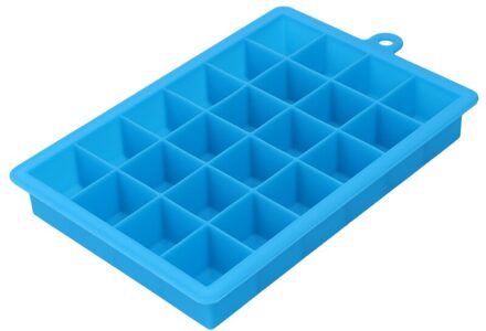 24 Grid Siliconen Creatieve Ijs Lade Met Deksel Silicone Ice Box Diy Huishoudelijke Vierkante Ice Cube Mold lucht blauw