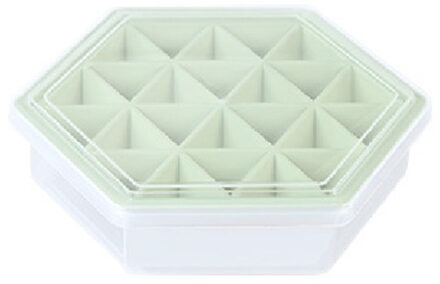 24 Grids creatieve zeshoekige Ice Tray Ice Cube Maker Drinken Tray Cube Chocolade Fruit Mold met ijs opbergdoos voor keuken Bar Groen