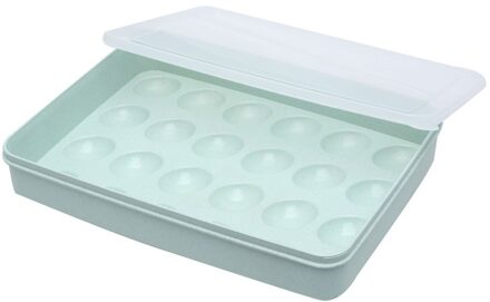 24 Grids Ei Houder Stapelbaar Ei Doos Eieren Opslag Container Met Deksel Voor Home Shop Keuken Beige groen