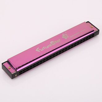 24 Hole C Tone Harmonica 4 Kleur roze