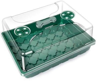 24 Hole Plastic Kwekerij Potten Planten Zaad Lade Kit Planten Ontkiemen Doos Met Koepel En Base Tuin Grow Box Tuinieren levert