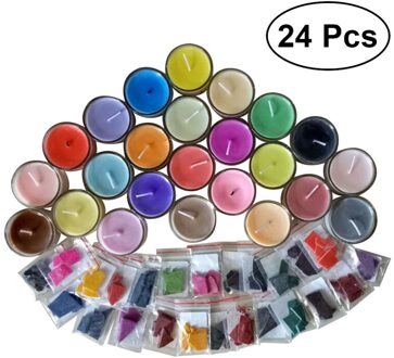 24 Kleuren 2G Per Kleur Wax Dye Diy Kaars Dye Kaars Maken Dye Vlokken Soja Dye Voor Kaars Mallen kit Voor Maken Geurkaarsen W