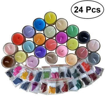 24 Kleuren Per Kleur Wax Dye Diy Kaars Dye Kaars Maken Dye Vlokken Soja Dye Voor Kaars Mallen Kit Voor maken Geurkaarsen Wax