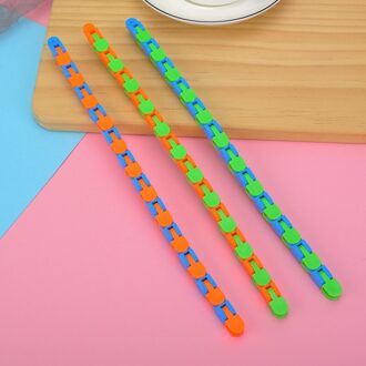 24 Knoop Wacky Tracks Stress Zintuiglijke Speelgoed Snap Fidget Speelgoed Squisy Antistress Geek Fiets Chain Snake Puzzels