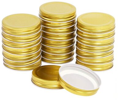 24 Pack Mason Pot Deksels Veilige Herbruikbare Regelmatige Mond Mason Opslag Inblikken Deksels