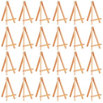 24 Pack Mini Hout Display Schildersezel Hout Ezels Set Voor Schilderijen Craft Kleine Acryl Olie Projecten