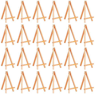 24 Pack Mini Hout Display Schildersezel Hout Ezels Set Voor Schilderijen Craft Kleine Acryl Olie Projecten