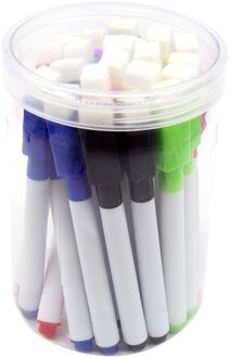 24 Pck Van Uitwisbare Whiteboard Pennen Met Tape Borstels 8-Kleur Inkt Emmers Kinderen Tekenen En Schrijven Pennen
