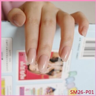 24 Pcs Chocolade Kunstnagels Korte Ronde Snoep Kleur Nail Tips Eenvoudig DIY Druk Op Nail Salon Product 600X P01X