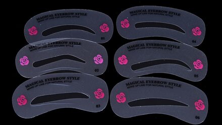 24 Pcs Herbruikbare Wenkbrauw Tekening Guide Card Brow Grooming Template Diy Maken Up Tools