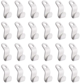 24 Pcs Multifunctionele Garderobe Ruimtebesparend Hanger Haak Kapstok Plastic Closet Stack Opknoping Rack Slaapkamer Opslag organizer