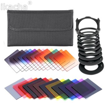 24 pcs ND + Afgestudeerd Filters + 9 pcs Adapter Ring + Zonnekap Filter Houder voor cokin P-serie voor Alle Camera 'S