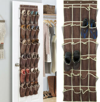 24 Pocket Ruimte Schoen Deur Opknoping Organisator Rack Muur Zak Opslag Closet Holder Organizer