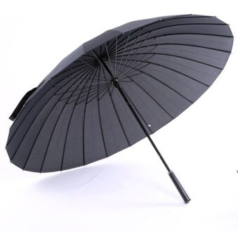 24 Rib Grote Paraplu Outdoor Winddicht mannen Lederen Lange Rechte Handvat Warrior Paraplu Met Schoudertas