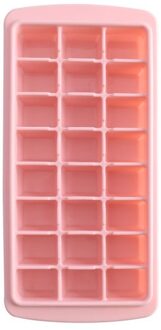 24 Stks/doos Self Made Ice Cube Keuken Koelkast Diy Ice Cube Tray Maker Mold Voor Whisky Quick Vriezer roze nee lid