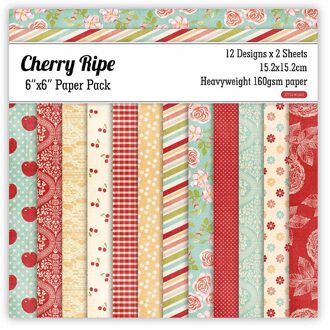 24 Stks/partij Cherry Retro Materiaal Papers Diy Scrapbooking Album Dagboek Decoratieve Papier Scrapbooking Papier
