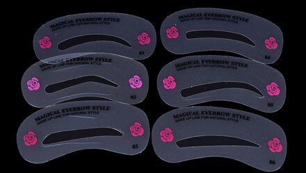 24 Stks/partij Herbruikbare Wenkbrauw Tekening Guide Card Brow Grooming Template Diy Maken Up Tools