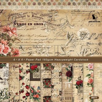 24 Stks/partij Rose Retro Materiaal Papers Diy Scrapbooking Album Dagboek Decoratieve Papier Scrapbooking Papier