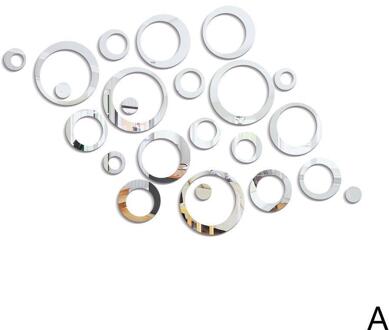 24 Stks/set 3D Diy Cirkels Muursticker Home Decoratie Home Decor Acryl Voor Tv Mir Decor Achtergrond Art Muurstickers muur C0S5