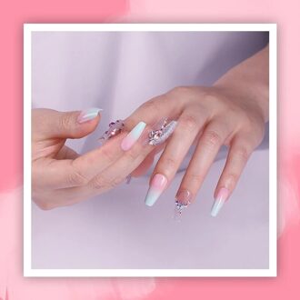 24 Stks/set Shiny Rhinestone Nail Patch Nail Patch Voor Diy Kit 3