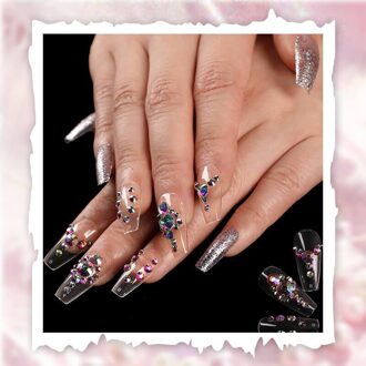 24 Stks/set Shiny Rhinestone Nail Patch Nail Patch Voor Diy Kit 7