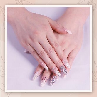 24 Stks/set Shiny Rhinestone Nail Patch Nail Patch Voor Diy Kit