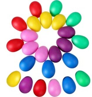 24 Stuks Ei Shaker Set Pasen Eieren Maracas Eieren Muzikale Eieren Plastic Eieren Voor Pasen Party Gunsten Feestartikelen Muzikale om