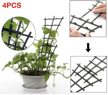 24 Stuks Plant Wijnstokken Klimmen Trellis Tuin Plastic Mini Ingemaakte Ondersteuning Duurzaam Plant Wijnstok Klimmen Rooster Plant Stand #30 4 stk
