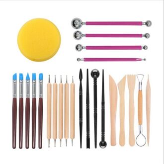 24 Stuks Set Van Klei Gereedschap Set Clay Sculpting Gereedschap Set Ball Stylus Embossing Aardewerk & Keramiek Gereedschap Diy Arts ambachten Lijnen Ca