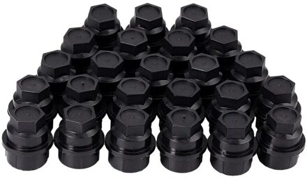 24 Stuks Zwart Wheel Lug Moer Caps Voor Gm 15646250 / 99956.1 Wiel Moer Covers
