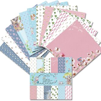 24 Vel Junk Journal Flamingo Achtergrond Papier Pad Scrapbooking Origami Papieren Voor Card Making Album Plakboek Craft Supply Little een