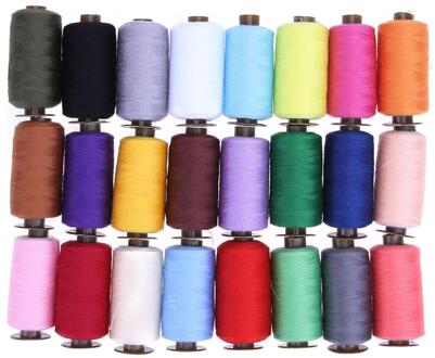 24 Verschillende Kleuren 1000 Yard Polyester Borduren Naaimachine Threads 1000 Yards Naaigaren Kleine Lijn Hand Naaien Lijn