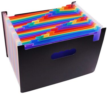 24 Zakken Uitbreiden Bestandsmap A4 Organizer Portable Business Bestand Kantoorbenodigdheden Document Houder Carpeta Archivador