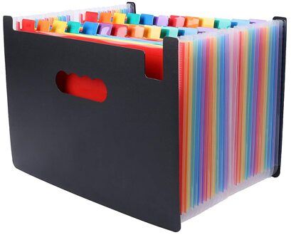 24 zakken Uitbreiden Bestandsmap Grote Ruimte A4 Indienen Mappen Doos Bestand Zakelijke Home Office Document Accordeon Bestand St
