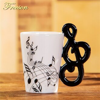 240/400 Ml Music Note Porselein Mok Creatieve Thee Mok Keramische Bier Mok Cafe Koffie Cup Funny Thee cup Tumbler Decoratie 240ml