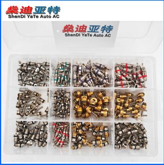 240 Stks/set Airconditioning Auto Service R12 R134A Ac Schrader Ventielen Remover Tool Kit Airconditioning Auto Service Csv