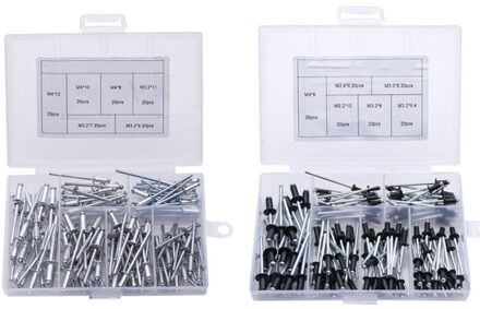240 Stks/set Zwart Aluminium Blind Klinknagels Nail Decoratie Klinknagels Voor Meubels Ortment Kit