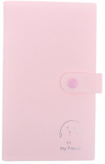 240 Zakken Capaciteit Lomo Kaarthouder Photocard Boek Karton Fotoalbum roze