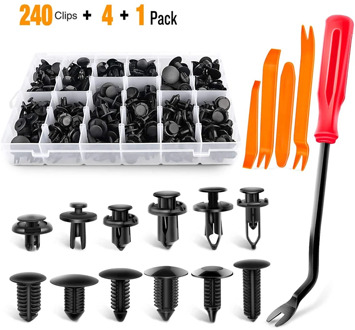 240PCS Car Bumper Fixing Clip Automotive Plastic Rivet Fasteners Retainer Kit Universal Door Trim Fender Clip Repair Tools