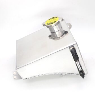 240SX S13 SR20DET KA24DE KA24E KA24 Aluminium Koelvloeistof Overflow 1.75L Tank Reservoir Kit Voor Nissan (Past: 240SX) Zilver