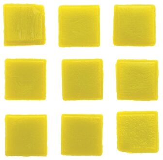 240x stuks vierkante mozaiek steentjes geel 2 x 2 cm - Hobbt materialen