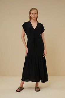 24117003 viona viscose dress Zwart - XL