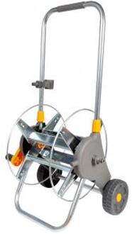 2437 Voorgemonteerde Metalen slangenwagen 60 m Zilverkleurig